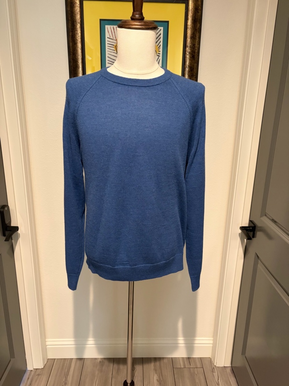 Banana Republic Men's Italian Marino Crewneck Sweater - Blue